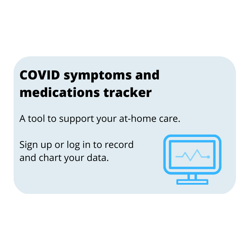 COVID symptom tracker homepage